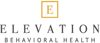 E ELEVATION BEHAVIORAL HEALTH logo