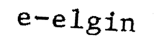 E-ELGIN logo