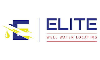 E ELITE WELL WATER LOCATING logo
