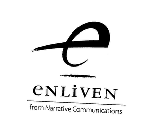 E ENLIVEN FROM NARRATIVE COMMUNICATIONS logo