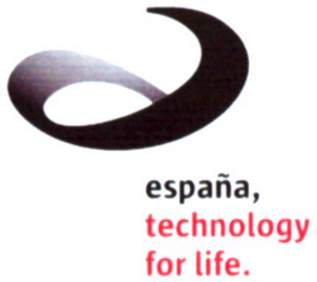 E, ESPAÑA TECHNOLOGY FOR LIFE. logo