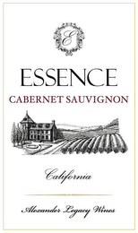 E ESSENCE CABERNET SAUVIGNON CALIFORNIA ALEXANDER LEGACY WINES logo