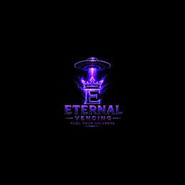 E ETERNAL VENDING FUEL YOUR UNIVERSE logo
