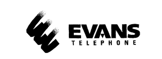 E EVANS T E L E P H O N E logo