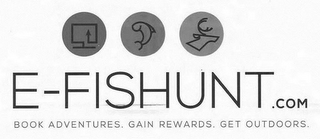 E-FISHUNT.COM BOOK ADVENTURES. GAIN REWARDS. GET OUTDOORS. logo