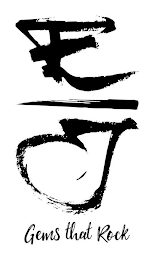 E J GEMS THAT ROCK logo