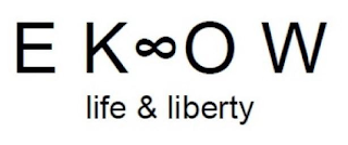 E K O W LIFE & LIBERTY logo