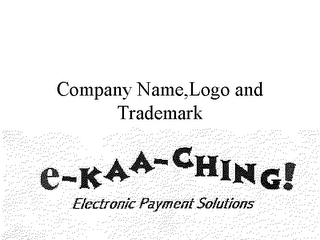 E-KAA-CHING! ELECTRONIC PAYMENT SOLUTIONS logo