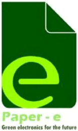 E PAPER-E GREEN ELECTRONICS FOR THE FUTURE logo