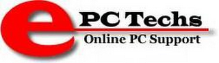 E PC TECHS ONLINE PC SUPPORT logo