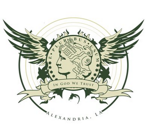 E PLURIBUS UNUM IN GOD WE TRUST ALEXANDRIA, LA logo