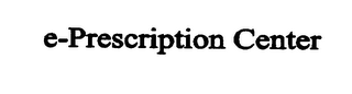E-PRESCRIPTION CENTER logo
