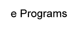 E PROGRAMS logo