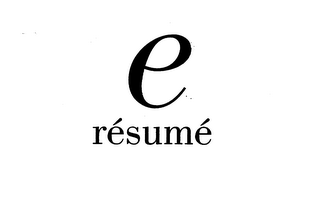 E RESUME logo