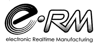 E- RM ELECTRONIC REALTIME MANUFACTURING logo