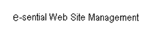 E-SENTIAL WEB SITE MANAGEMENT logo