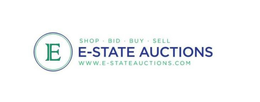 E SHOP. BID. BUY. SELL. E-STATE AUCTIONS WWW.E-STATEAUCTIONS.COM logo