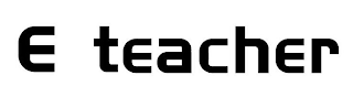 E TEACHER logo