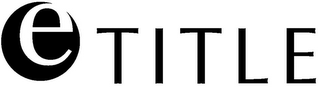 E TITLE logo