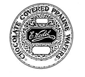 E. WEDEL CHOCOLATE PRALINE WAFERS logo