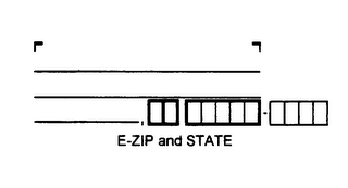 E-ZIP AND STATE logo
