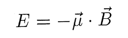 E = -µ · B logo
