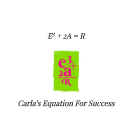 E3 + 2A = R E3+ 2A R CARLA'S EQUATION FOR SUCCESS logo
