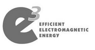 E3 EFFICIENT ELECTROMAGNETIC ENERGY logo