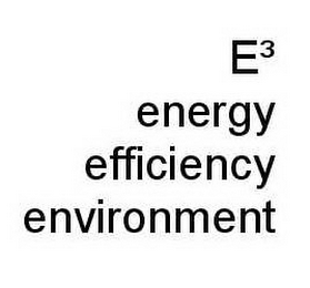 E3 ENERGY EFFICIENCY ENVIRONMENT logo