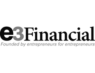 E3FINANCIAL FOUNDED BY ENTREPRENEURS FOR ENTREPRENEURS logo