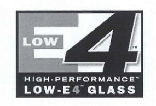 E4 LOW HIGH-PERFORMANCE LOW-E4 GLASS logo