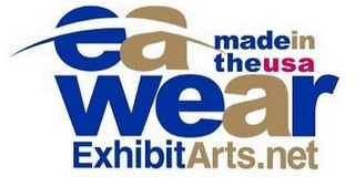 EA WEAR EXHIBITARTS.NET MADE IN THE USA logo
