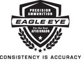 EAGLE EYE PRECISION AMMUNITION FOR THE REAL AFICIONADO CONSISTENCY IS ACCURACY logo