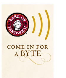 EARL OF SANDWICH COME IN FOR A BYTE logo