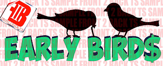 EARLYBIRD$ FRONT 2 BACK TS SAMPLE logo