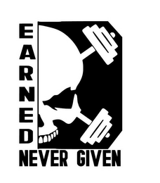 EARNED NEVER GIVEN logo