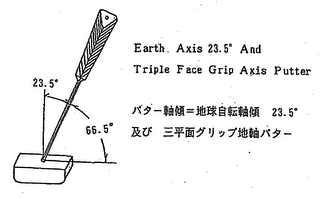 EARTH AXIS 23.5° AND TRIPLE FACE GRIP AXIS PUTTER logo