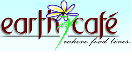 EARTH CAFÉ WHERE FOOD LIVES. logo