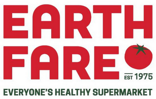 EARTH FARE EST 1975 EVERYONE'S HEALTHY SUPERMARKET logo