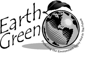 EARTH GREEN PROTECTING OUR ENVIRONMENT TODAY AND IN THE FUTURE logo