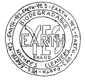 EARTH YES BIODEGRADABLE NATURES CLEANERS logo
