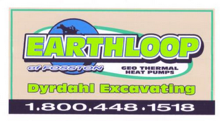 EARTHLOOP DYRDAHL EXCAVATING OF FOSSTON GEO THERMAL HEAT PUMPS 1.800.448.1518 logo