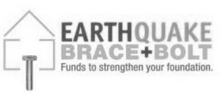 EARTHQUAKE BRACE + BOLT FUNDS TO STRENGTHEN YOUR FOUNDATION. logo