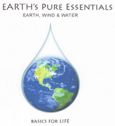 EARTH'S PURE ESSENTIALS EARTH, WIND & WATER BASICS FOR LIFE logo
