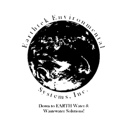 EARTHTEK ENVIRONMENTAL SYSTEMS, INC. DOWN TO EARTH WATER & WASTEWATER SOLUTIONS! logo
