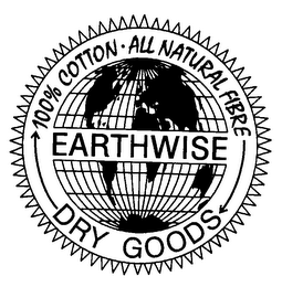 EARTHWISE DRY GOODS 100% COTTON ALL NATURAL FIBRE logo