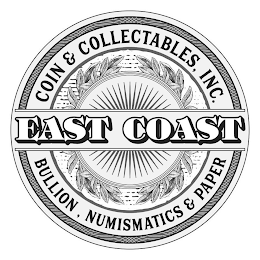 EAST COAST COIN & COLLECTABLES, INC. BULLION, NUMISMATICS & PAPER logo