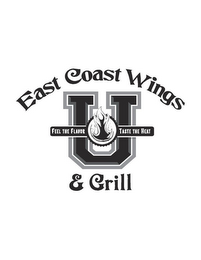 EAST COAST WINGS & GRILL FEEL THE FLAVOR TASTE THE HEAT logo