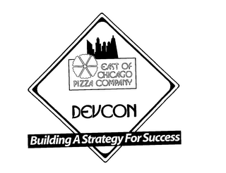 EAST OF CHICAGO PIZZA COMPANY DEVCON BUILDING A STRATEGY FOR SUCCESS logo