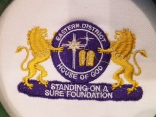 EASTERN DISTRICT HOUSE OF GOD STANDING ON A SURE FOUNDATION logo